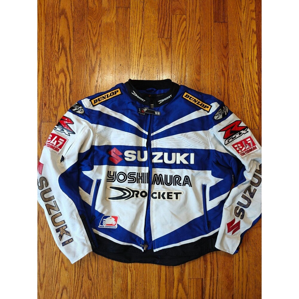 VTG Suzuki Joe Rocket Yoshimura Racing Armored Motorcycle Jacket Mat Mladin XL